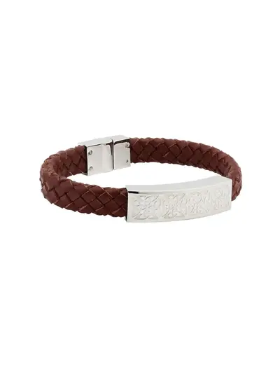 Gents Celtic Brown Leather Bracelet 